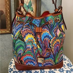 Dooney Plumes Drawstring Bucket bag